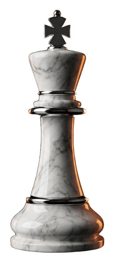 A standout chess king piece