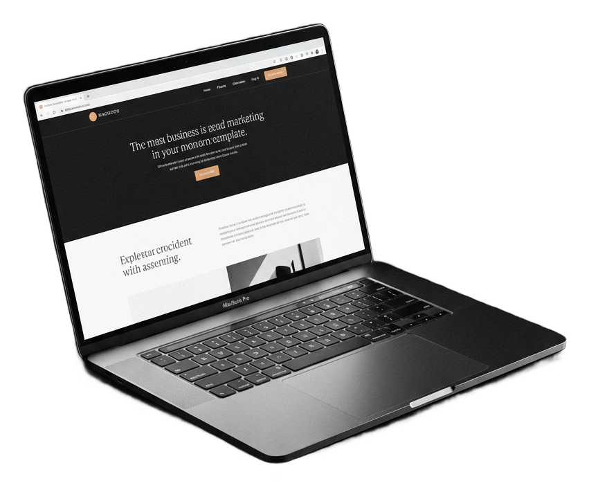 A modern website on a MacBook